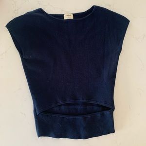 Wilfred Dark Blue Crop top cut out